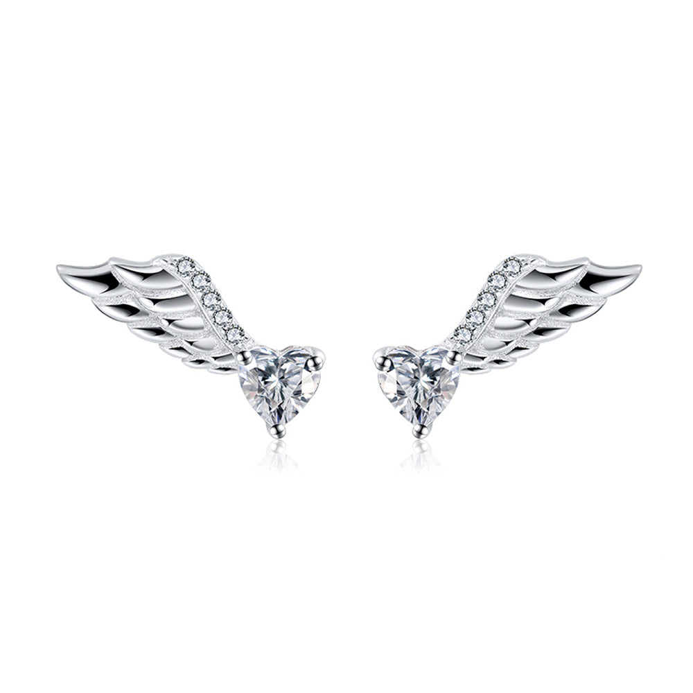 WingsStudEarringsHeartCutCubicZirconiaSterlingSilverGingerLyneCollection_Silver-1