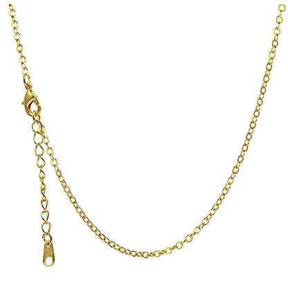 YellowGoldPlatedSterlingSilver18-20"InchRoloChainforWomenorMenGingerLyneCollection_Gold-4