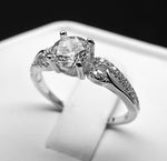 Load image into Gallery viewer, Mary Engagement Ring Sterling Silver Cubic Zirconia Womens Gigner LyneCollection Size 10
