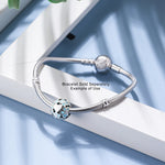 Load image into Gallery viewer, Heart Charm European Bead Sterling Silver Blue Ginger Lyne Collection
