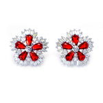 Load image into Gallery viewer, Camran Red Stud Earrings Women Cubic Zirconia Ginger Lyne Collection - Red
