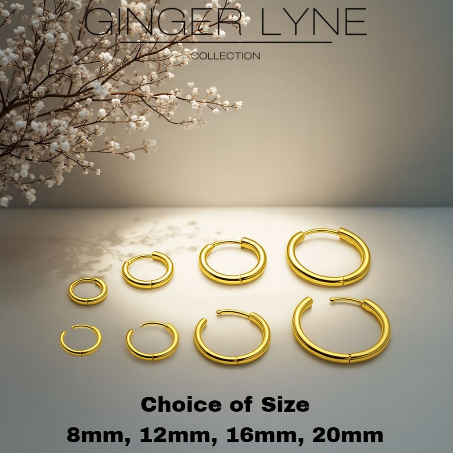 StainlessSteelHoopEarringsbyGingerLyneHuggieStyleforLobeCartilagePiercingBodyJewelry_Gold-16mm-6