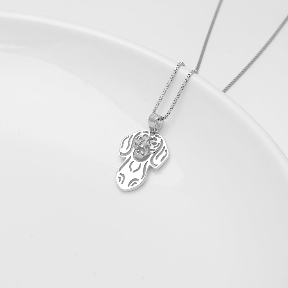 Dachshund Dog Sterling Silver Earrings Necklace Set Women Ginger Lyne Collection - Necklace Only