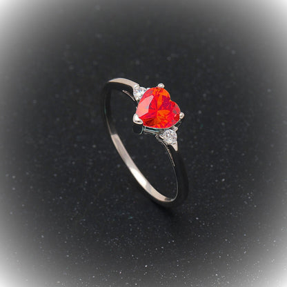 ShellyHeartEngagementRingforWomenPromiseBirthstoneSterlingSilverGingerLyne_Red-3