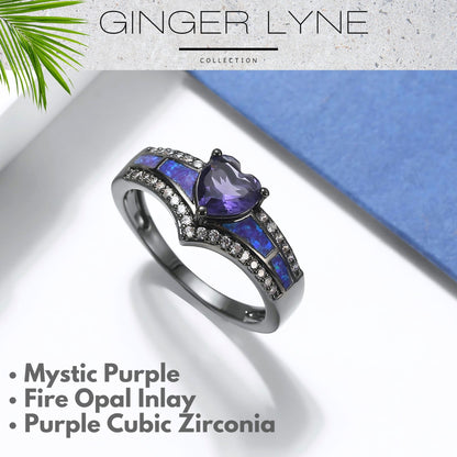 BlackEngagementRingforWomenMysticTopazCZHeartPromiseRingGiftforHerGingerLyne_Purple-2