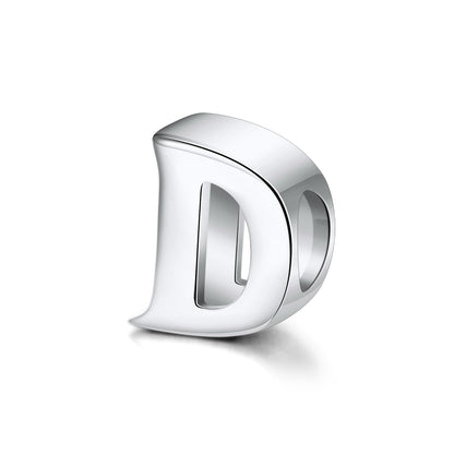 Initial Letter Charms for Women Bracelet Sterling Silver  Ginger Lyne Collection - D