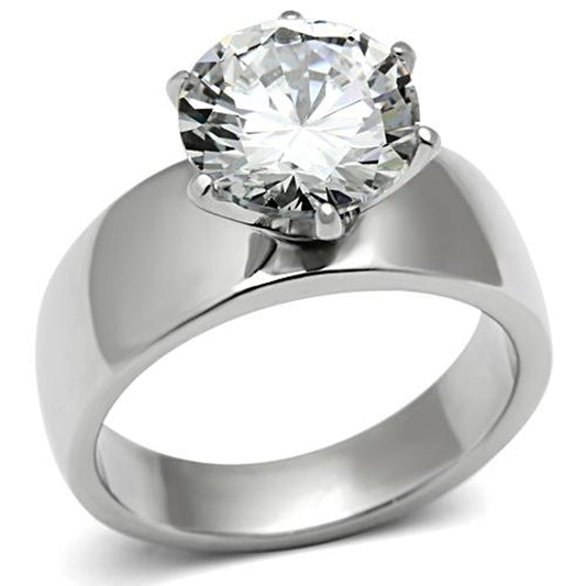 ZoeEngagementRingStainlessSteel10mmSolitaireWomensGingerLyneCollectionSize10_Silver-1