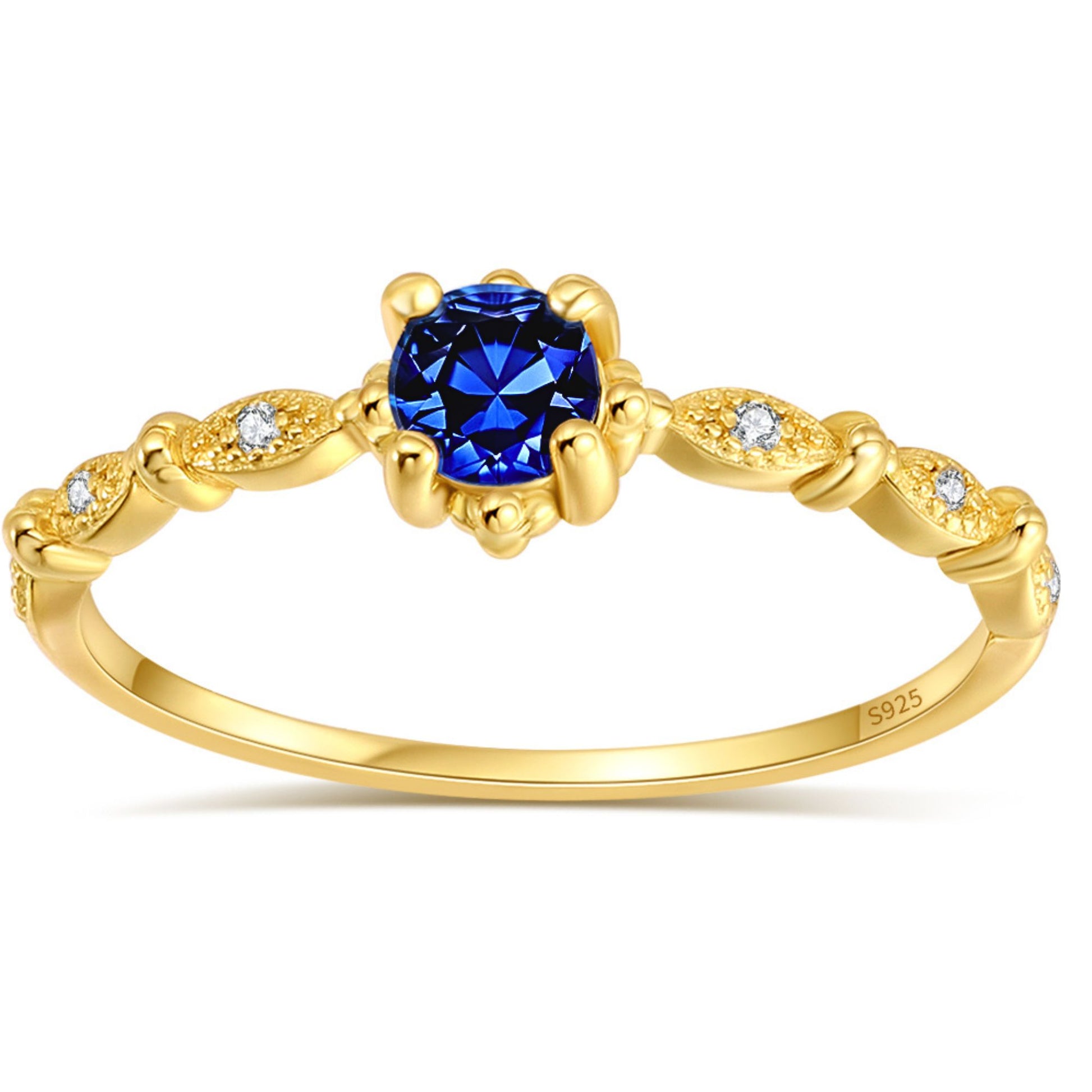 ThaliaBirthstoneEngagementRingSterlingSilverCzWomenGingerLyneCollection_Blue-2