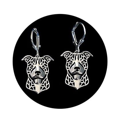 Pit Bull Staffordshire Terrier Dog Necklace Silver Womens Ginger Lyne Collection