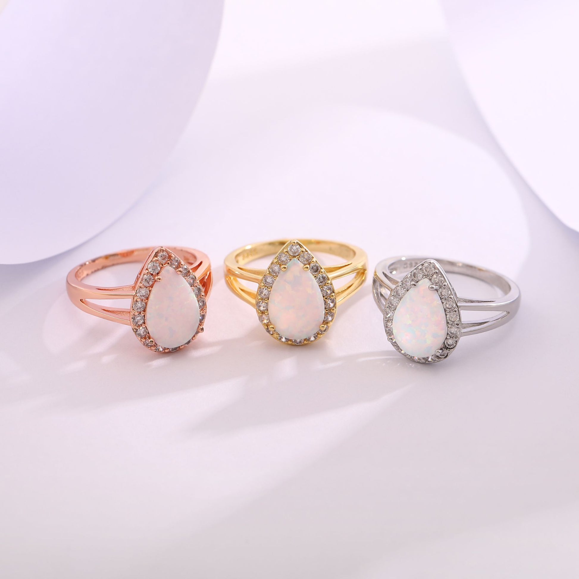 TeardropOpalRingforWomenIsabella4CtPearShapeSterlingSilverCZHaloGingerLyneCollection_Silver-5