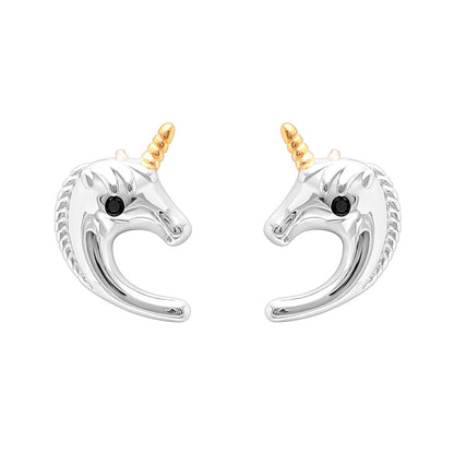 UnicornStudEarringsforWomenGoldSterlingSilverGingerLyneCollection_Silver-1