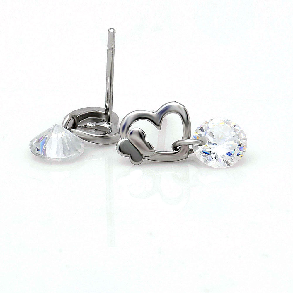 ButterflywithDrillDangleCZEarringsforWomenGingerLyneCollection_Silver-3