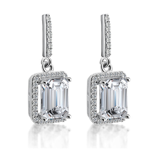DorianDropDangleHaloEmeraldCzSterlingSilverWomensGingerLyneCollection_Silver-1