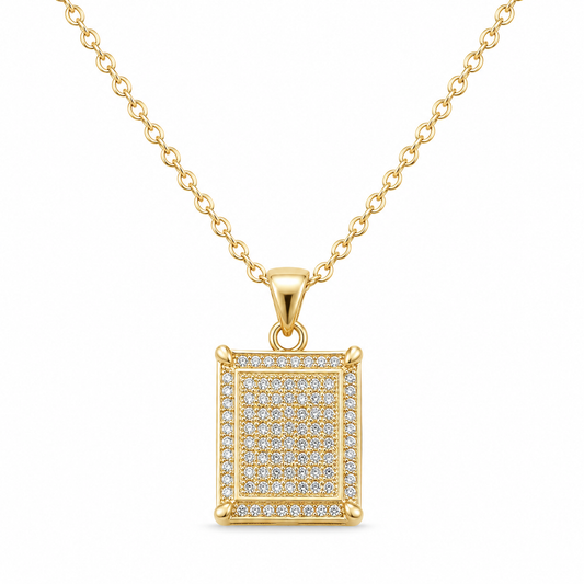 Angelica Necklace Womens Gold Plate Cubic Zirconia Pendant Ginger Lyne Collection