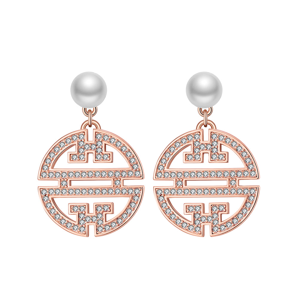 FlowerWindowPatternDangleEarringsforWomenPearlCzGingerLyneCollection_RoseGold-1