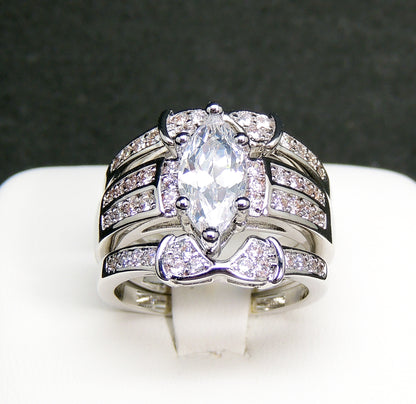 AdoraWeddingRingSetforWomenEngagementRing2MatchingBandCubicZirconiaBlackHaloGingerLyneCollection_Silver-6