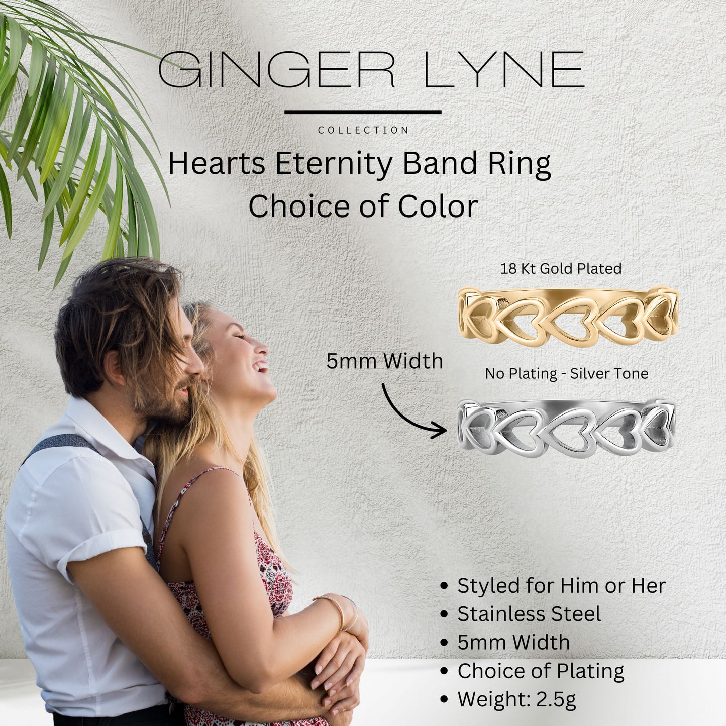 HeartHalfEternityRingforWomenAnniversaryGoldoverStainlessSteelWeddingBandbyGingerLyne_Gold-4