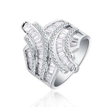 Load image into Gallery viewer, Estella Statement Ring Baguettes Cut Cubic Zirconia Womens Ginger Lyne Collection

