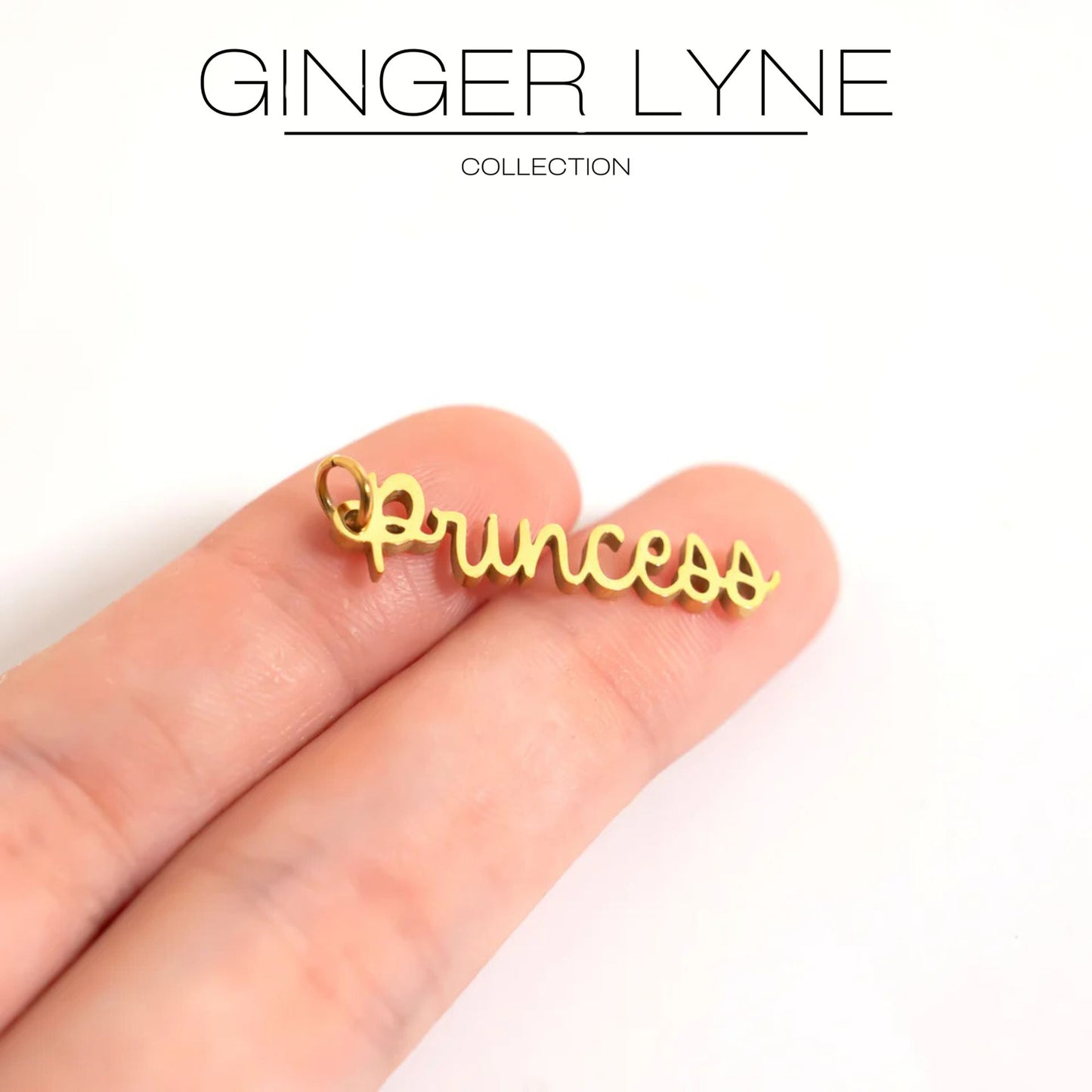 GingerLynePaperclipChainCharmHolderNecklacewithPrincessCharmforWomenStainlessSteel18-20"Adjustable_Gold-8