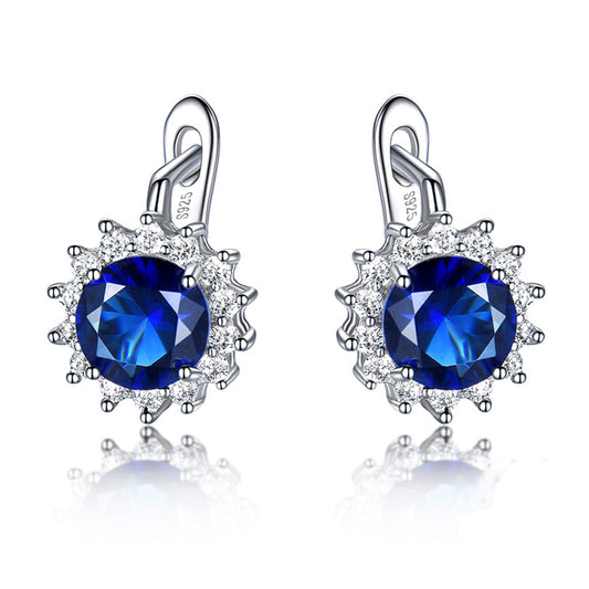 OvalDropEarringsforWomenBlueSapphireCzSterlingSilverGingerLyneCollection_Blue-1