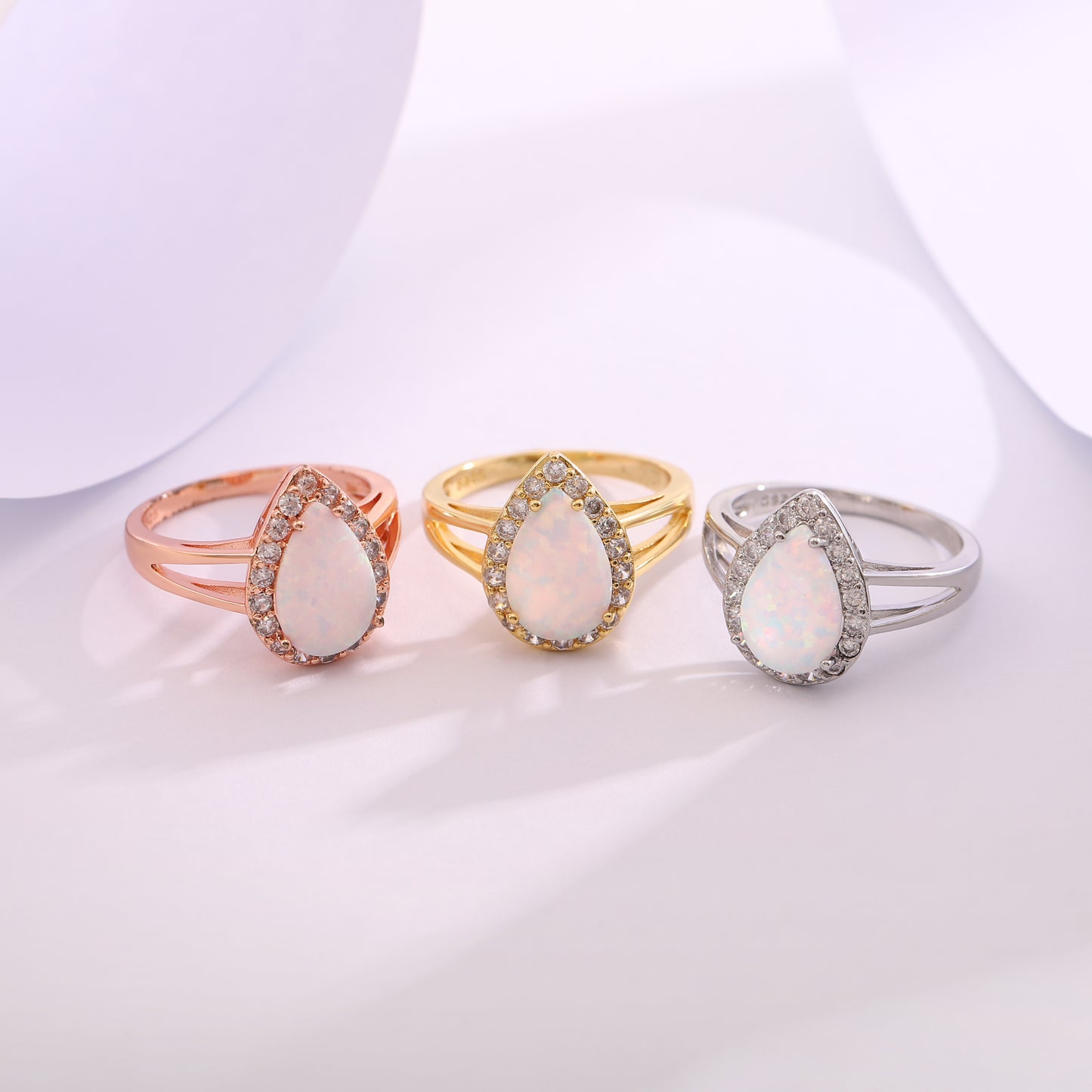 TeardropOpalRingforWomenIsabella4CtPearShapeSterlingSilverCZHaloGingerLyneCollection_Silver-4