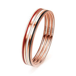 Load image into Gallery viewer, 3-Ring Wedding Band Set for Women Rose gold Sterling Silver Ginger Lyne Collection Size 5 - 5
