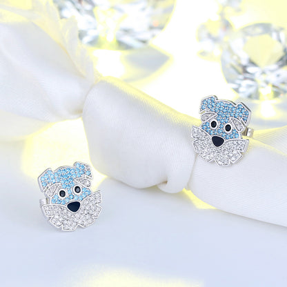 BuddySchnauzerDogStudEarringsforWomenSterlingSilverCzGingerLyneCollection_Silver-3