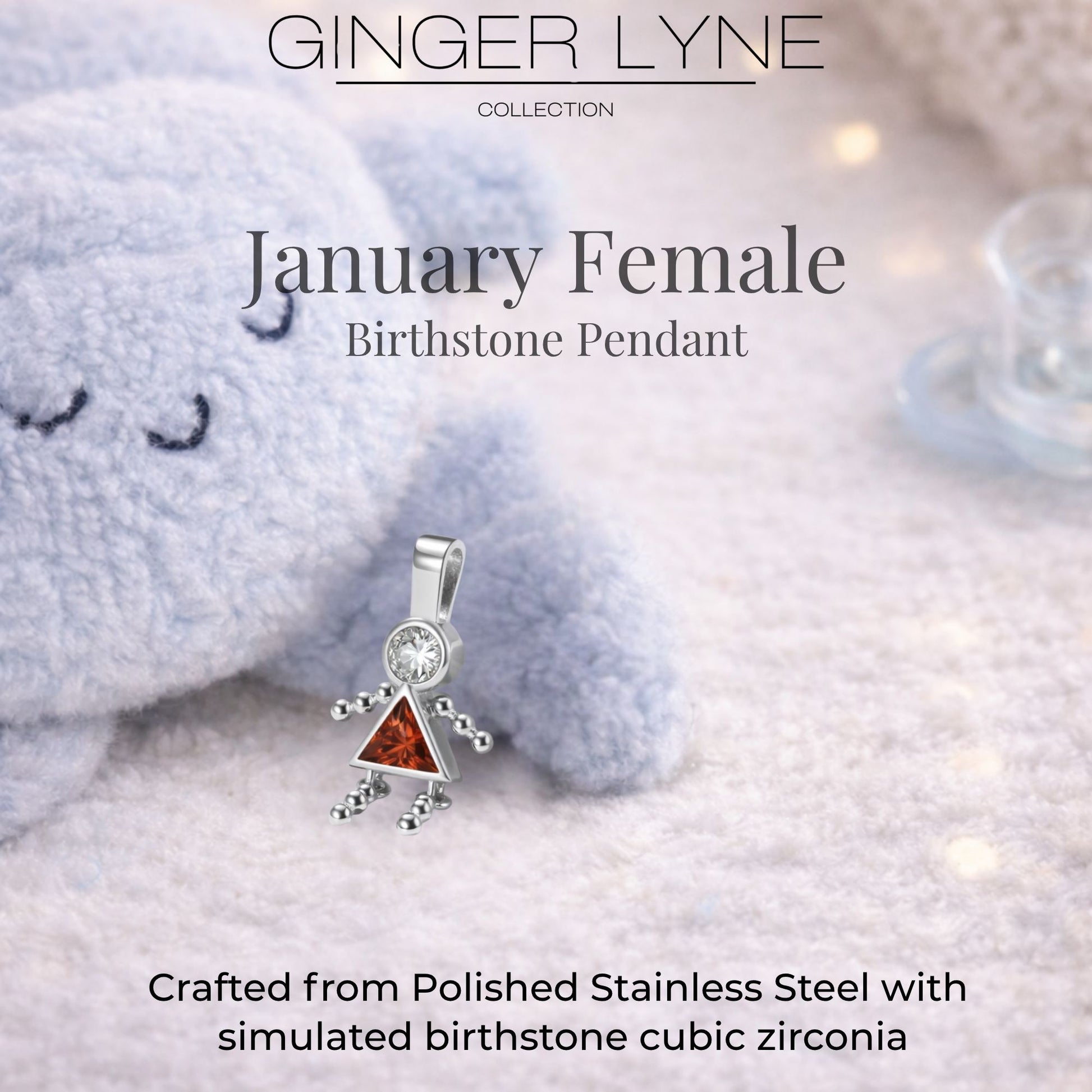 BirthstoneFamilyPendantforMombyGingerLyneStainlessSteelCubicZirconiaCharmsForGrandmaNecklace_Female-January-Silver-3