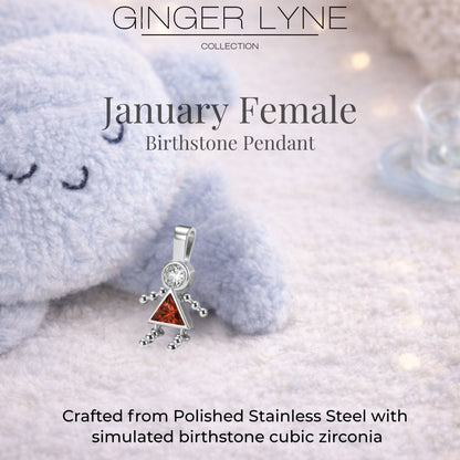 BirthstoneFamilyPendantforMombyGingerLyneStainlessSteelCubicZirconiaCharmsForGrandmaNecklace_Female-January-Silver-3