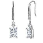 Load image into Gallery viewer, Radiant Cut Dangle Earrings for Women 8A Simulated Diamond Sterling Silver Ginger Lyne Collection - Radiant Dangle
