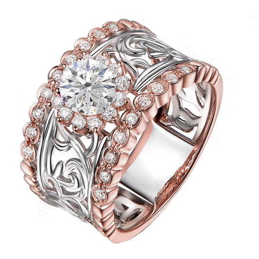 ElinEngagementRingRoseSterlingSilverCzBandWomenGingerLyneCollection_Silver-1