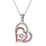 Load image into Gallery viewer, Birthstone Mom Necklace for Mother by Ginger Lyne Sterling Silver Swinging CZ - January
