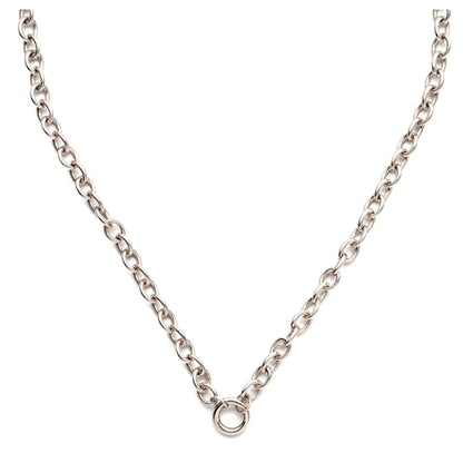 CarabinerCharmNecklaceforWomenOLinkChainRoundHolderStainlessSteelbyGingerLyne_12mm/Silver-1