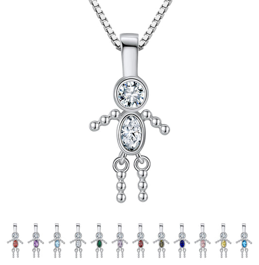 BirthstonePendantNecklaceforBoyMomorGrandmabyGingerLyneSterlingSilverCZFamilyBirthdayCharm_BoyApril-1