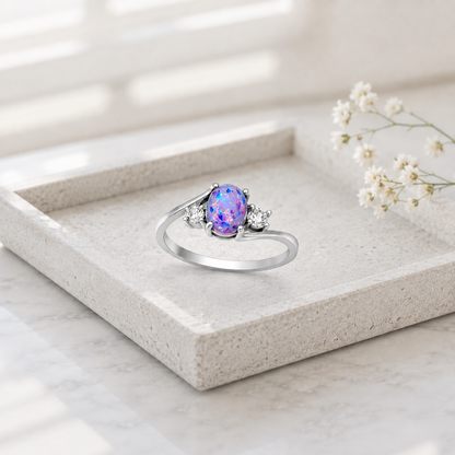 ArletteSimulatedFireGreenorPurpleOpalRingWomensEngagementGingerLyneCollection_Purple-4