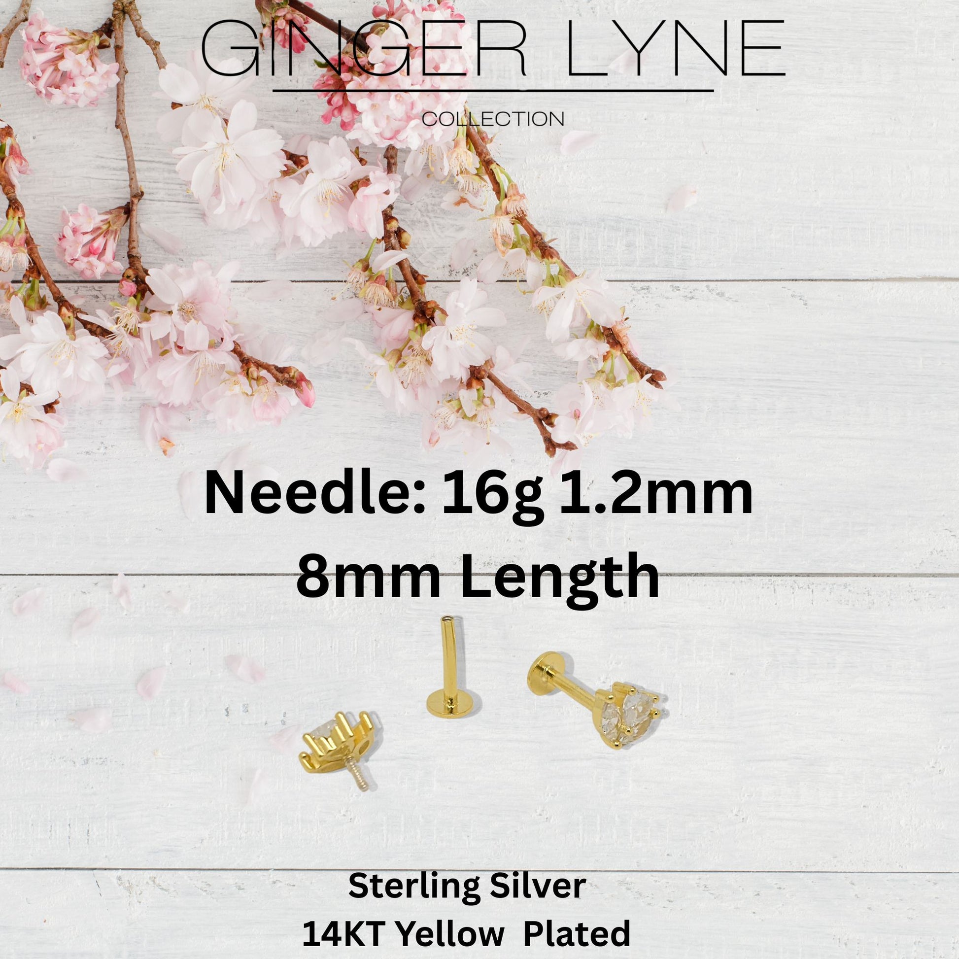 FlowerCZFlatBackEarringsforCartilageHelixTragusLobe16gGoldPlatedSterlingSilver1pairbyGingerLyne_Gold-4