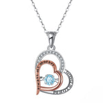 Load image into Gallery viewer, Birthstone Mom Necklace for Mother by Ginger Lyne Sterling Silver Swinging CZ - March
