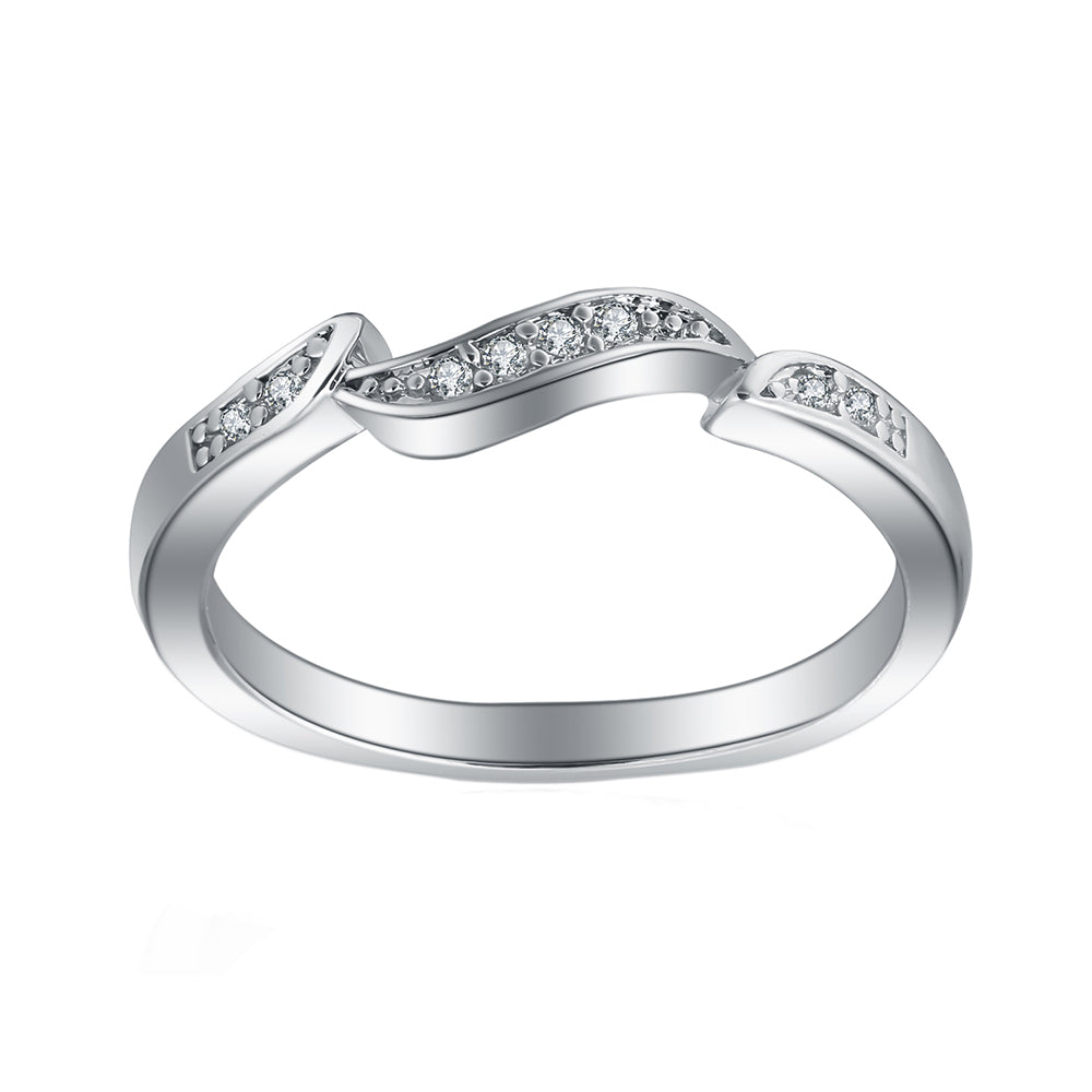 CalliUniqueAnniversaryWeddingBandRingWhiteGoldPlateGingerLyneCollection_Silver-1