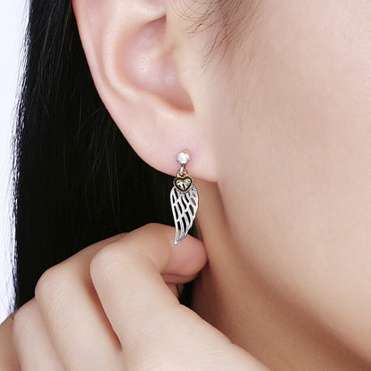 StudDangleEarringsforWomenWingsHeartGoldSterlingSilverGingerLyneCollection_silver-4