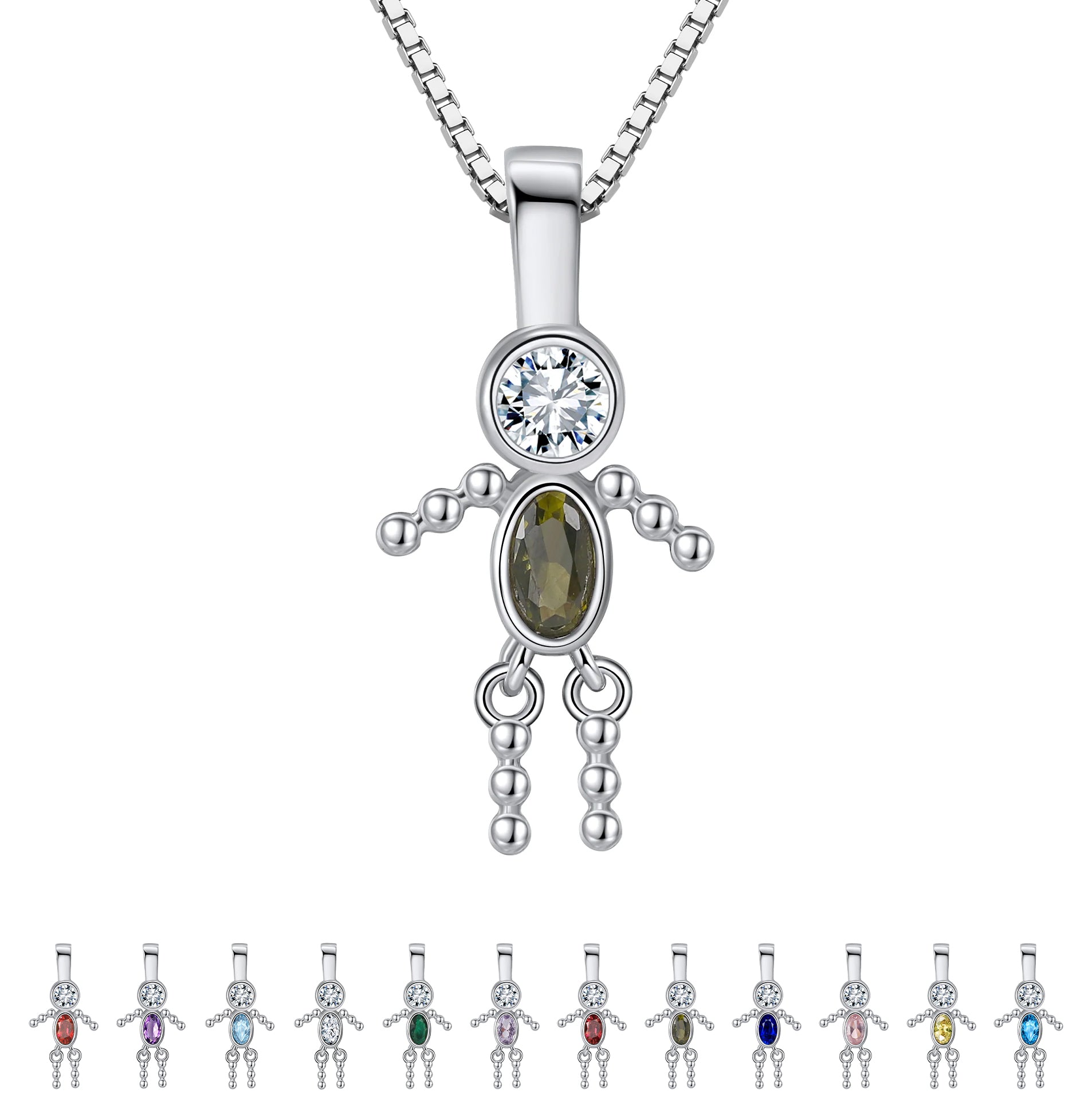 BirthstonePendantNecklaceforBoyMomorGrandmabyGingerLyneSterlingSilverCZFamilyBirthdayCharm_BoyAugust-1