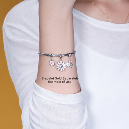 DaisyFlowerCharmEuropeanBeadCZSterlingSilverPinkGingerLyneCollection_Pink-4