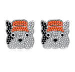 Load image into Gallery viewer, French Bulldog Stud Earrings for Women and Girls Sterling Silver Cz Ginger Lyne Collection
