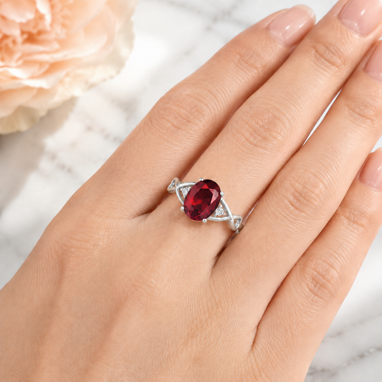 BirthstoneEngagementRingforWomenbyGingerLyneSterlingSilverCubicZirconia_Red-4