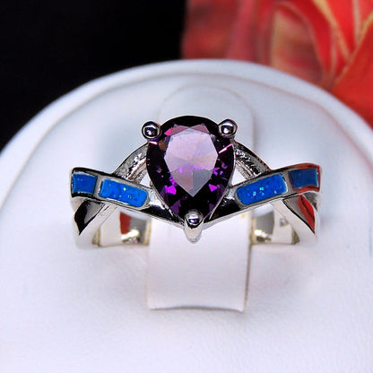 BonnieRingPurplePearBlueFireOpalCubicZirconiaWomenGingerLyneCollection_Silver-3