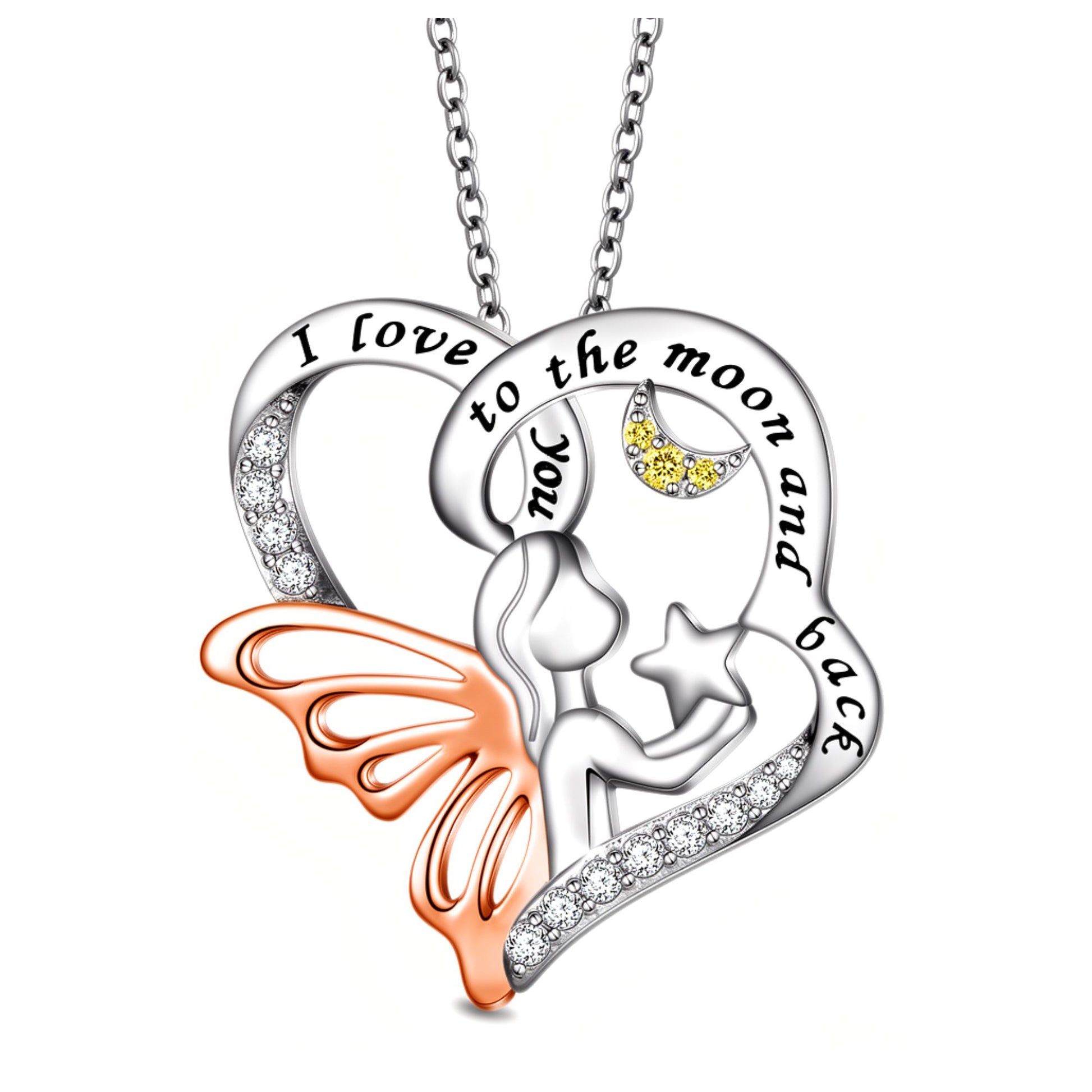 ILoveYouToTheMoonAngelNecklaceforWomenSterlingSilverPendantandChainbyGingerLyne_Silver-1