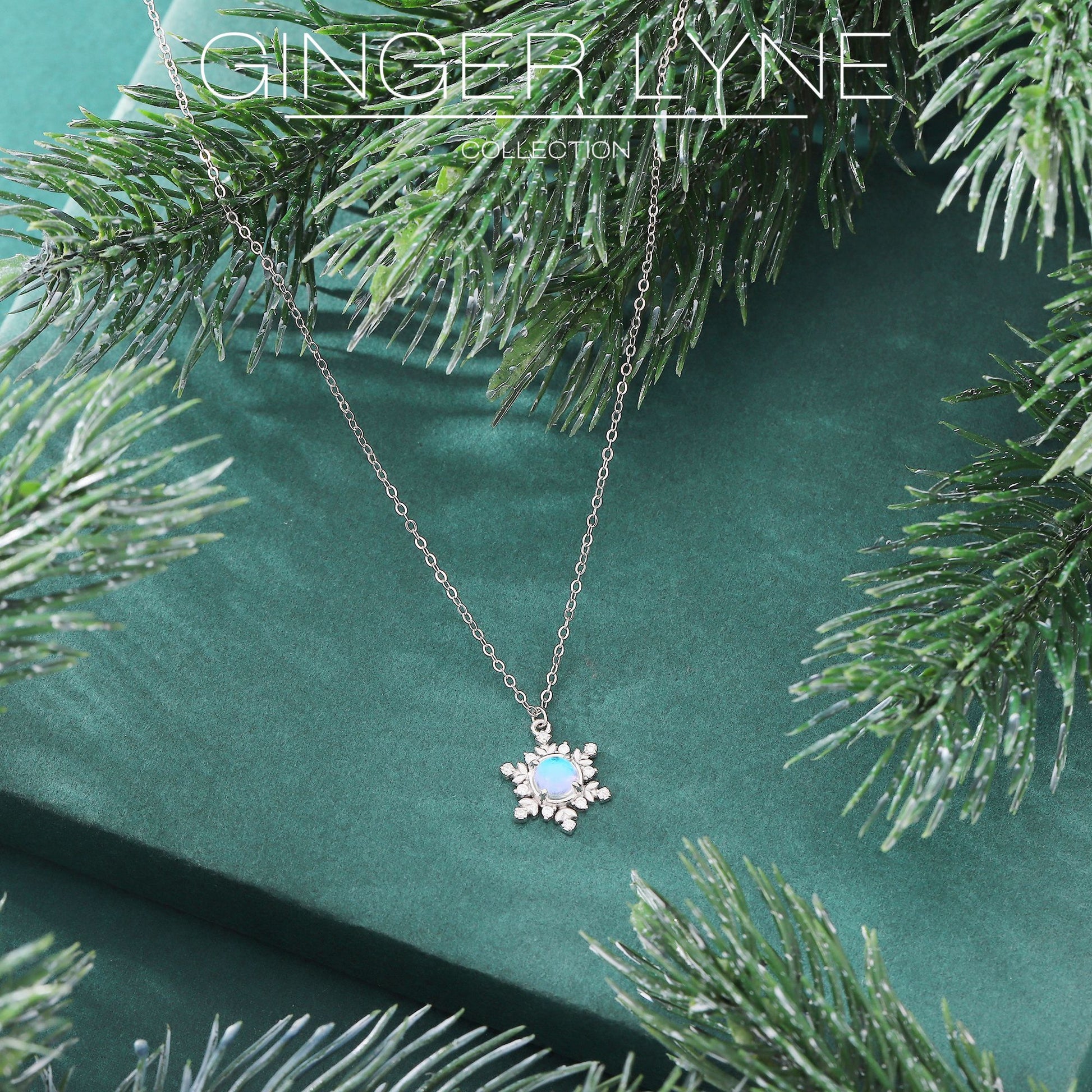 SnowflakeNecklaceforWomenbyGingerLyneSimulatedMoonstoneCZSterlingSilverChristmasJewelryGift_Silver-6