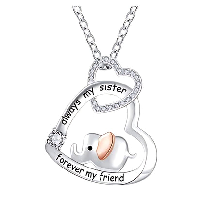 SisterElephantHeartPendantNecklaceforWomenSterlingSilverCZGingerLyneCollection_SisterElephant-1