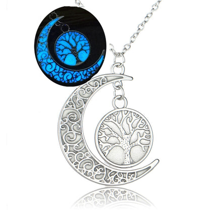 GlowinDarkMoonTreeofLifePendantChainNecklaceWomenGingerLyneCollection_Blue-3