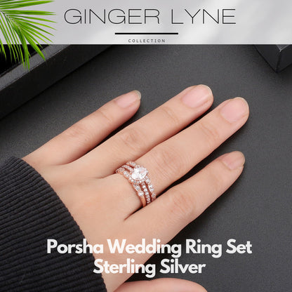 PorshaWeddingRingSetforWomenEngagementRingTwoMatchingBandsSterlingSilverbyGingerLyne_RoseGold-5