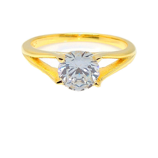 ArielEngagementRingCubicZirconiaWomenSterlingSilverGingerLyneCollection_Gold-1